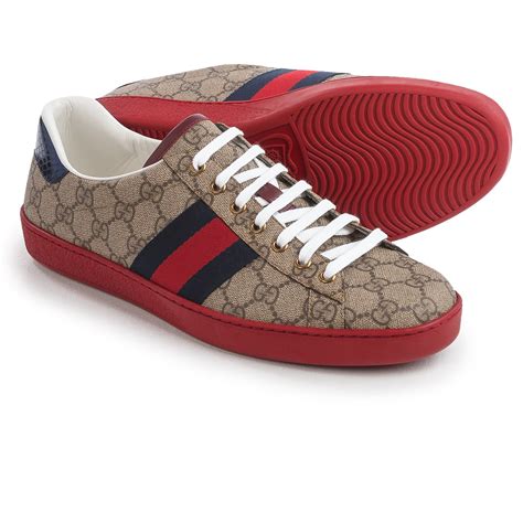 gucci new ace leather sneakers|gucci ace gg suede sneakers.